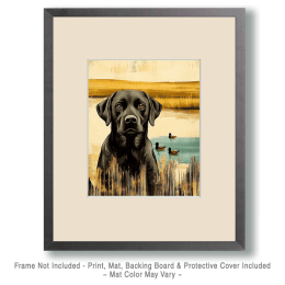 Vintage Labrador Retriever by Duck Pond Art