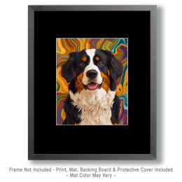 Stylized Bernese Mountain Dog #3 Art