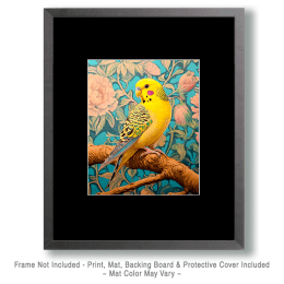 Stylized Budgie Parakeet #2 Art