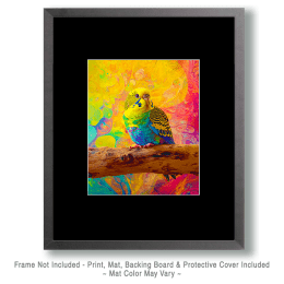 Stylized Budgie Parakeet #3 Art