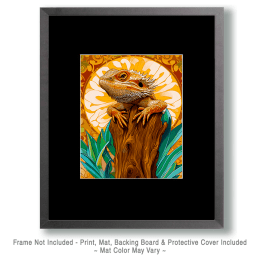 Stylized Bearded Dragon #1 Art