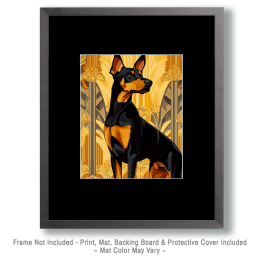 Stylized Doberman Pinscher #1 Art