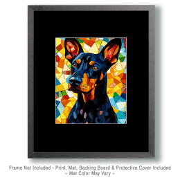 Stylized Doberman Pinscher #3 Art