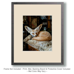 Sleeping Fennec Fox Still-Life Art Print