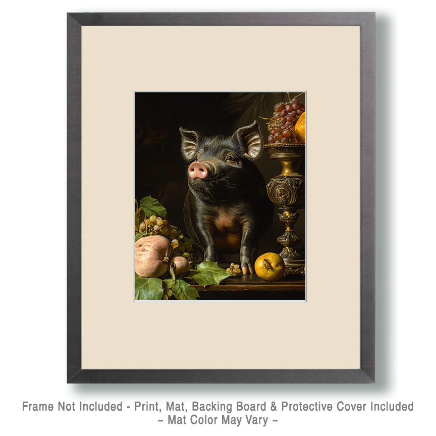 Vietnamese Pot-bellied Pig Still-Life Art Print