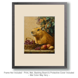 Capybara Still-Life Art Print