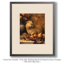 Vintage Capybara Still-Life Art Print