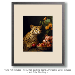 Curious Ocelot Still-Life Art Print