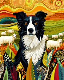 Stylized Border Collie #1