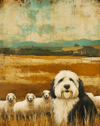 Vintage Old English Sheepdog #1