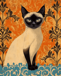 Stylized Siamese Cat #1