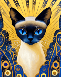 Stylized Siamese Cat #2