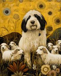 Vintage Old English Sheepdog #2