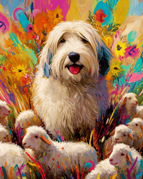 Stylized Old English Sheepdog #1