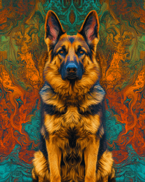 Stylized German Shepherd #3