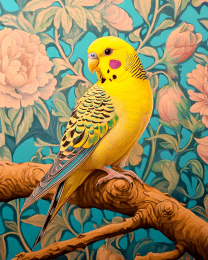 Stylized Budgie Parakeet #2