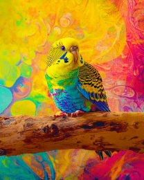 Stylized Budgie Parakeet #3