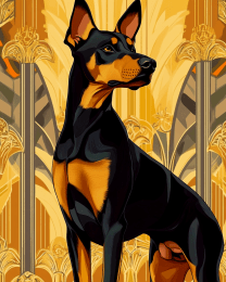 Stylized Doberman Pinscher #1