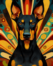Stylized Doberman Pinscher #2