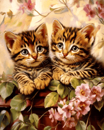 Two Ocelot Kittens Still-Life Art