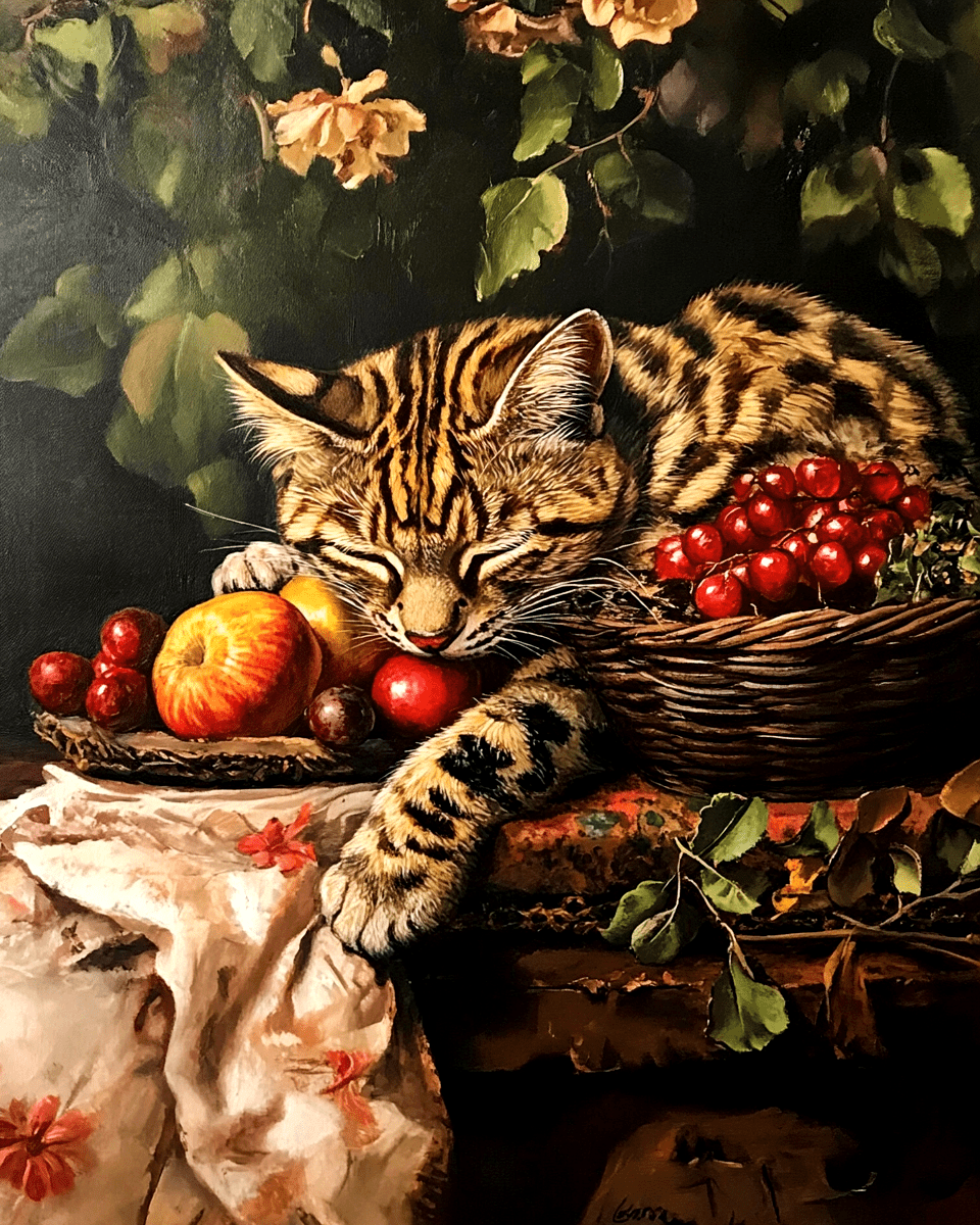 Sleeping Ocelot Still-Life Art