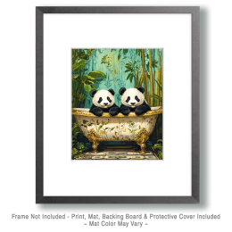 Baby Pandas in an Antique Bathtub Art