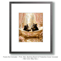 Bear Cubs in an Antique Bathtub Art