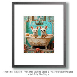 Baby Fennec Fox in an Antique Bathtub Art