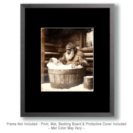Bigfoot Takes a Bubble Bath Art
