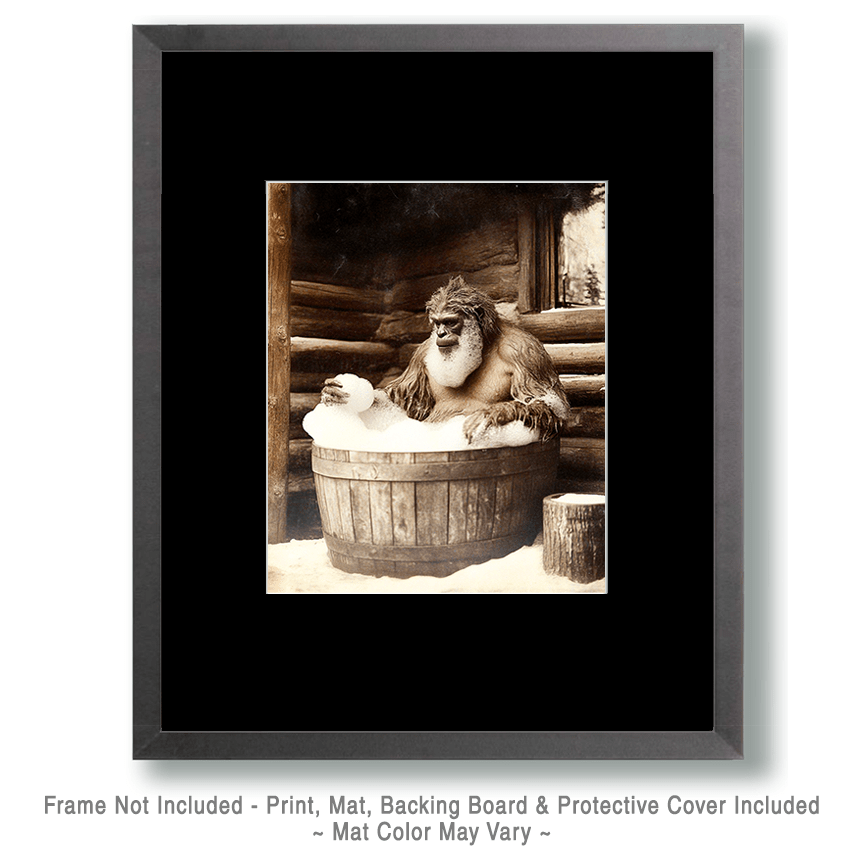 Bigfoot Takes a Bubble Bath Art