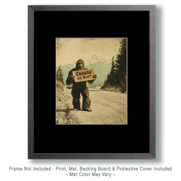 Bigfoot Hitchhiking to Canada Art