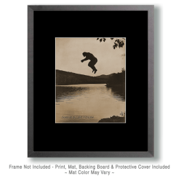 Bigfoot Jumping Lake Michigan Art