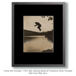 Bigfoot Jumping Lake Placid Art