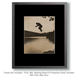 Bigfoot Jumping Willoughby Lake Art