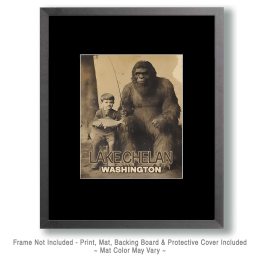 Bigfoot Fishing Trip Lake Chelan Art