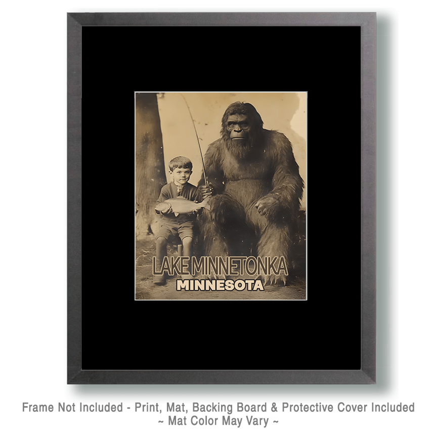 Bigfoot Fishing Trip Lake Minnetonka Art