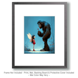 Fairy Gives Bigfoot a Flower Art