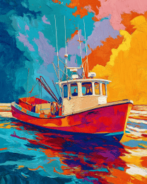 Pop Art Lobster Boat
