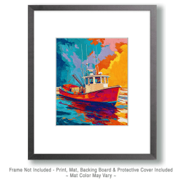 Pop Art Lobster Boat Print