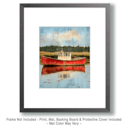 Serene Lobster Boat Art