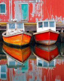 Colorful Lobster Boats