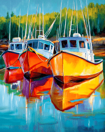 Three Lobster Boats