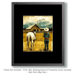 Vintage Cowgirl End of Trail Art