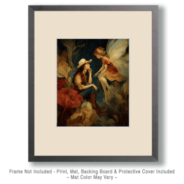 Fairy Telling Cowgirl a Story Art