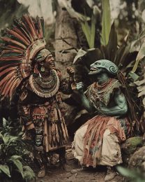 Aztec God & Alien Share a Good Laugh