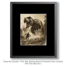 Vintage T-Rex Emergency Art