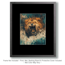 Dystopian Lion Art