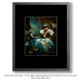 Turquoise Flower Fairy Art