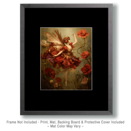 Vintage Poppy Fairy Art