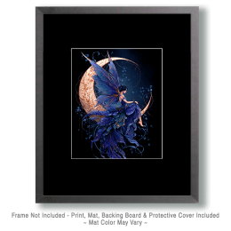 Fairy Sitting on a Crescent Moon Art